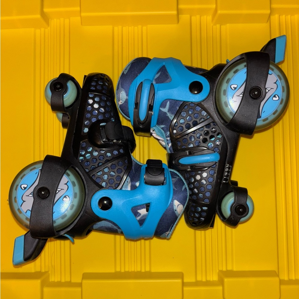 Kids Blue and Black Roller Skates